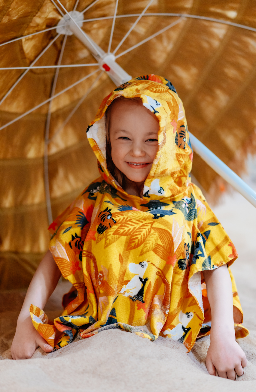 Mumin Strand Poncho für Kinder Kaputzenhandtuch