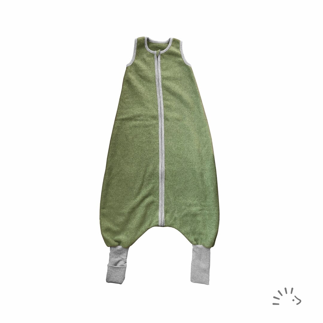 Schlafsack mit Beinen grün/melange