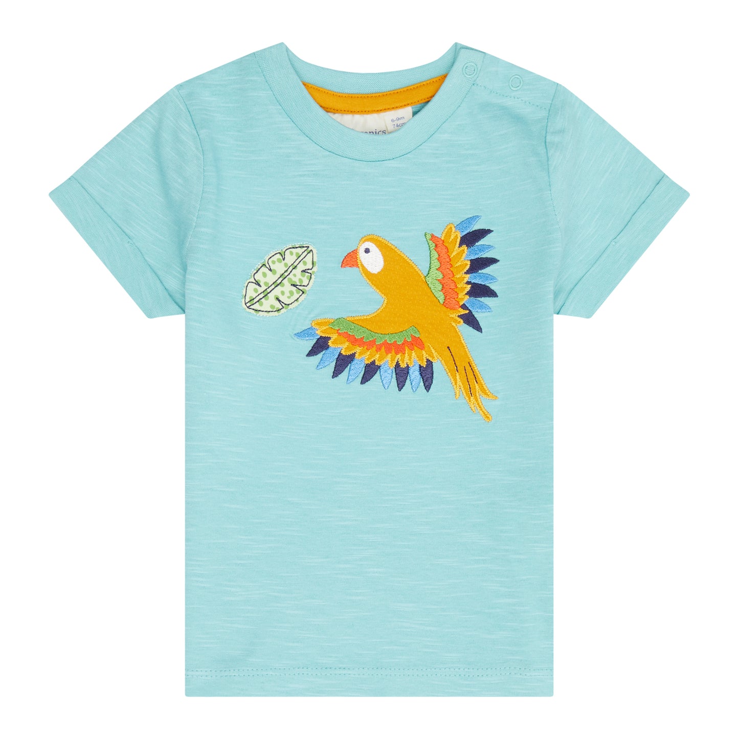 Baby shirt mit Papagei, türkis - online exclusive