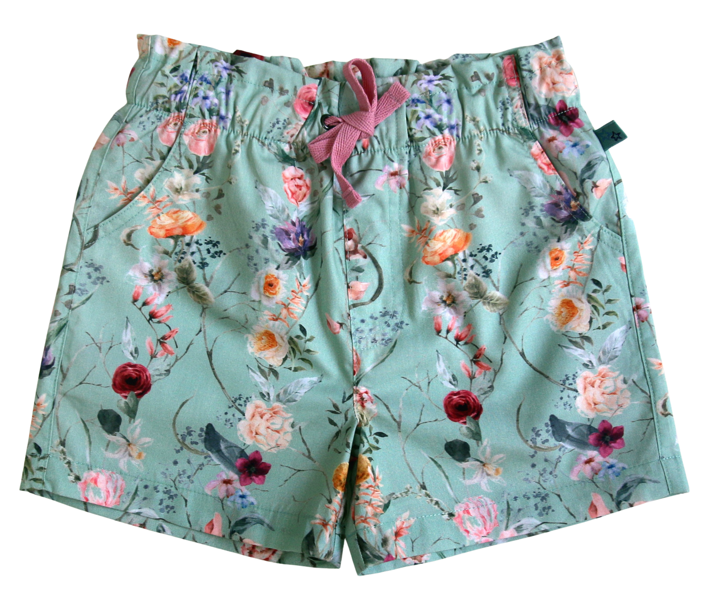 Mädchen Shorts mit Blumendruck grün - online exclusive