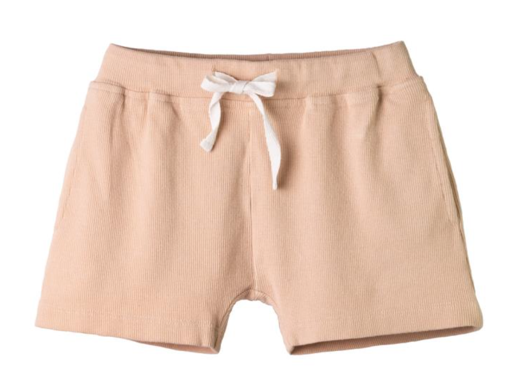 Ripp Shorts für Mädchen und Jungen Sand