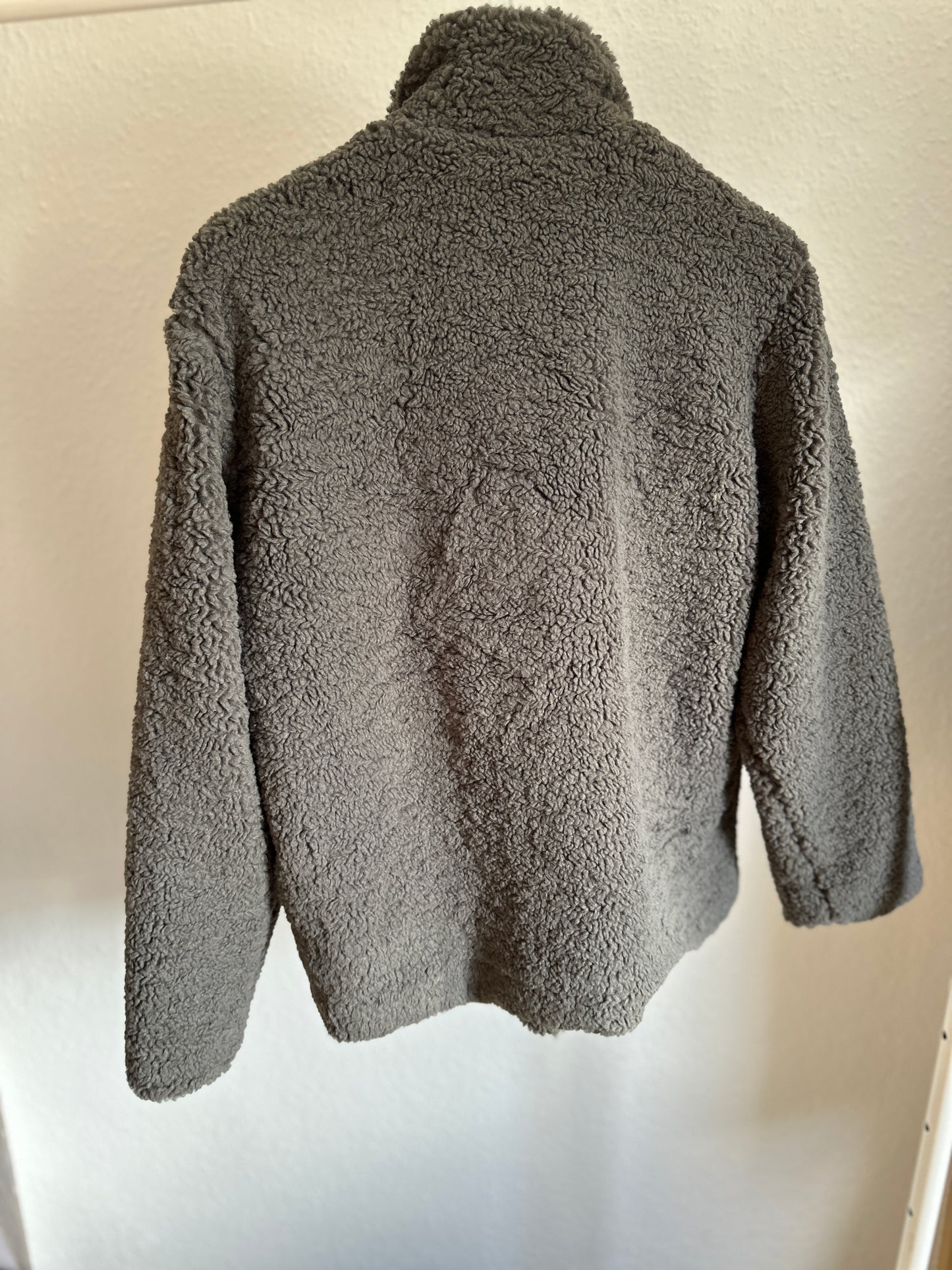 Damen Teddy Fell kurz Jacke Blazerjacke grau