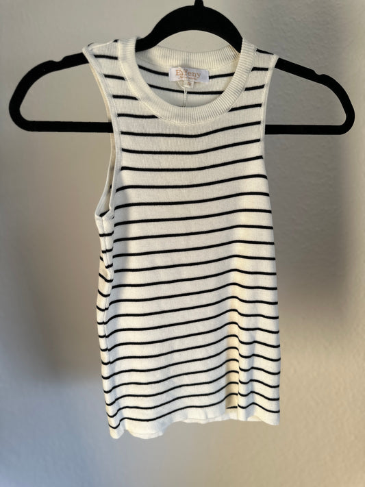 Damen Cropped Tank Top gestreift