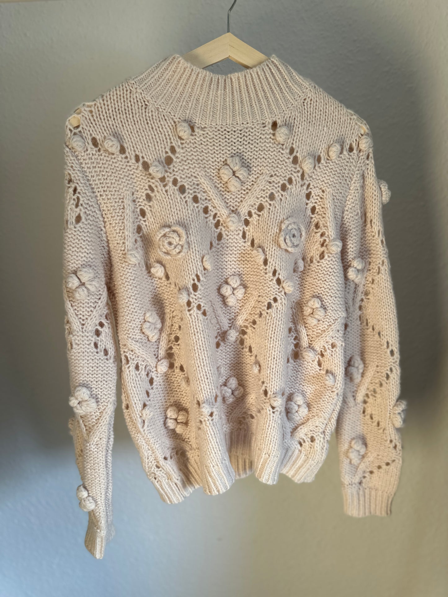 Damen Strickpullover Blumen