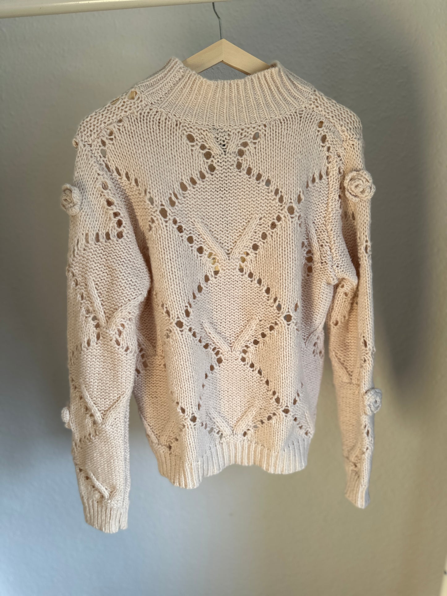 Damen Strickpullover Blumen