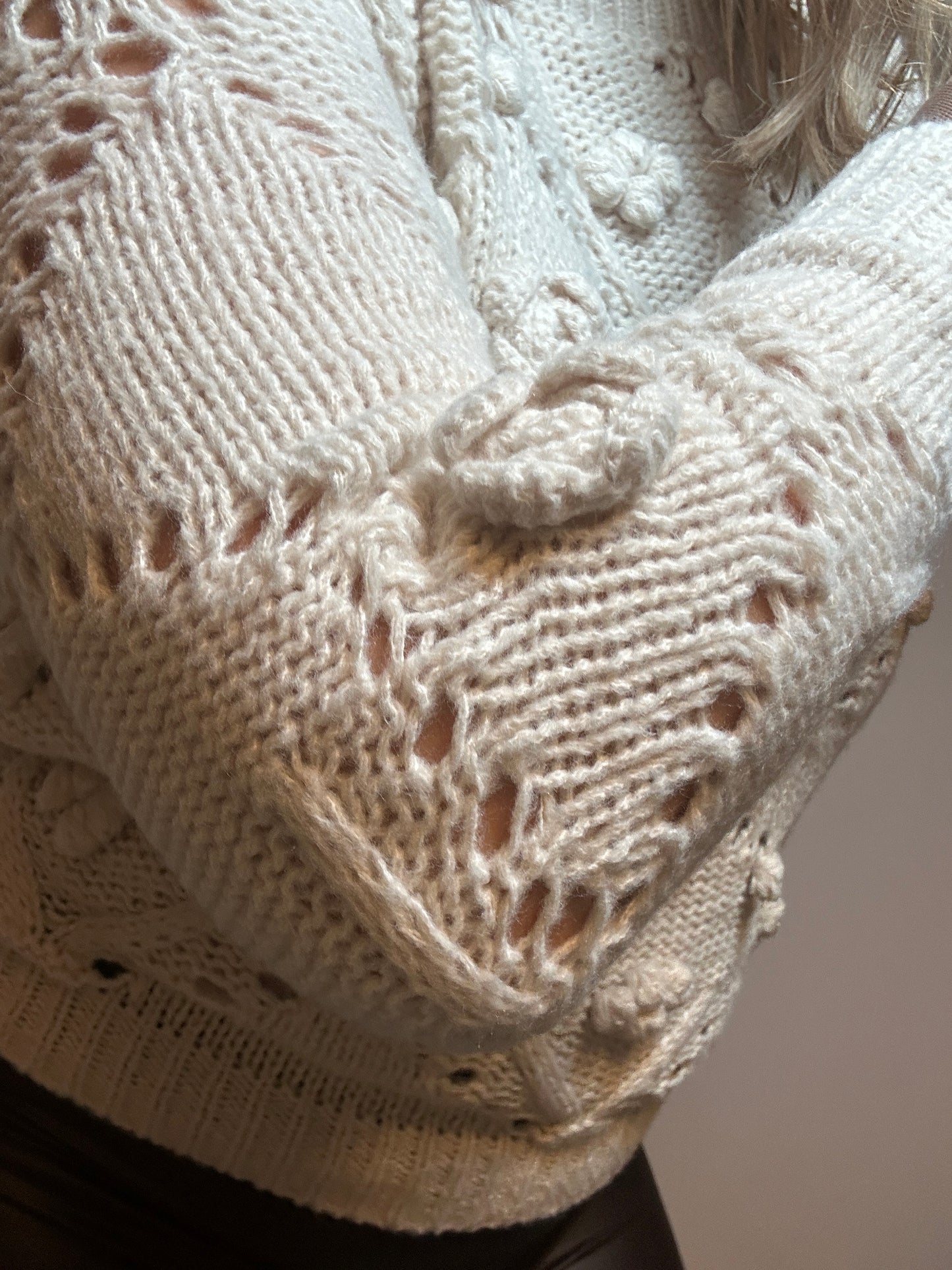 Damen Strickpullover Blumen
