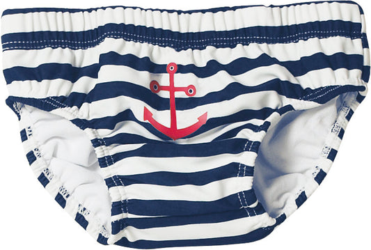 Maritime Babyschwimmwindel mit UV-Schutz und Ankermotiv
